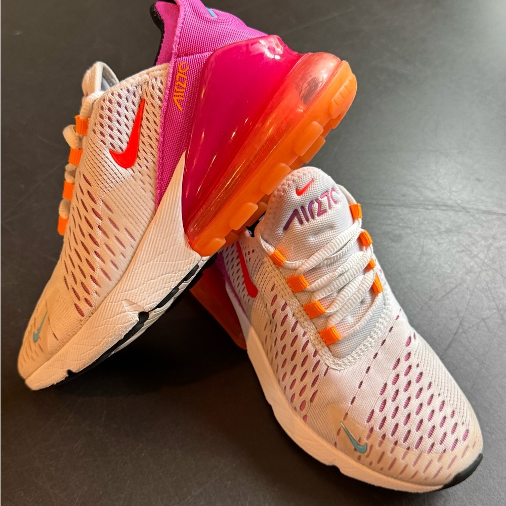 Nike Air Max 270 Y5 W6.5 White Pink Orange